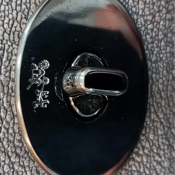 Coach Pebbled Leather Bronze/Black Crossbody/Shoulder Mini Bag With Chain Strap - Picture 2 of 16